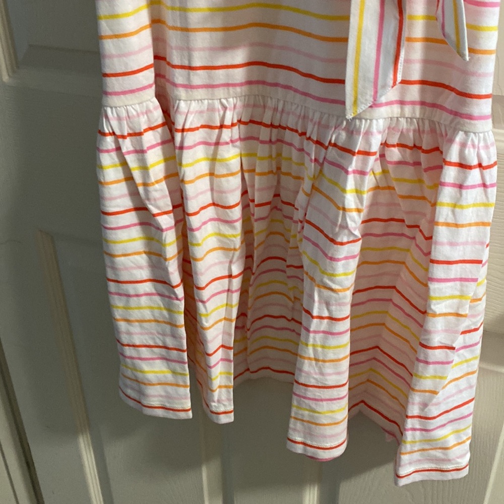 J. Crew White / pink/yellow /orange Striped Midi Dress NWT - Picture 6 of 11